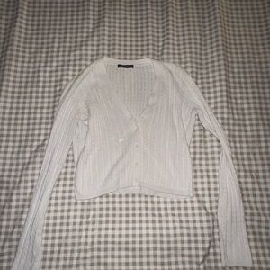 Brandy Melville Cream Button-Up Cardigan
